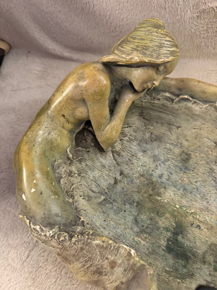 Art Nouveau / Austrian Jugendstil-style Dish, Featuring A Fish-woman,