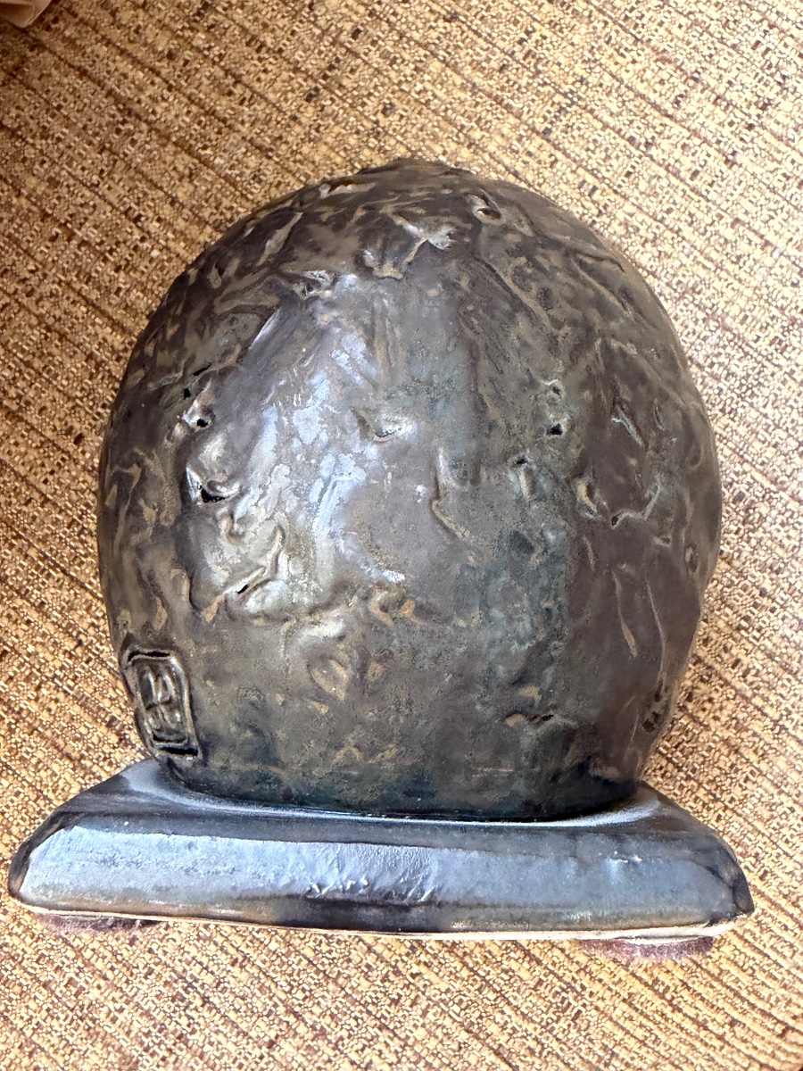 Singe céramique bronze-photo-3