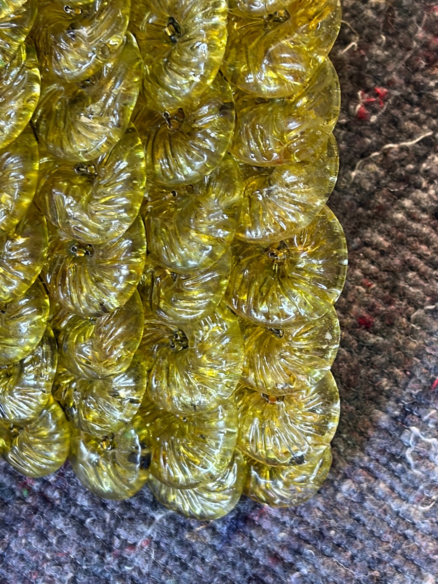 Pair Of Glass Flower Wall Sconces -photo-1