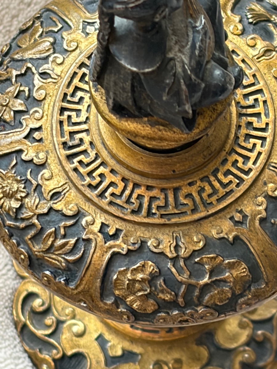 Chinese Table Bell, Bronze -photo-5