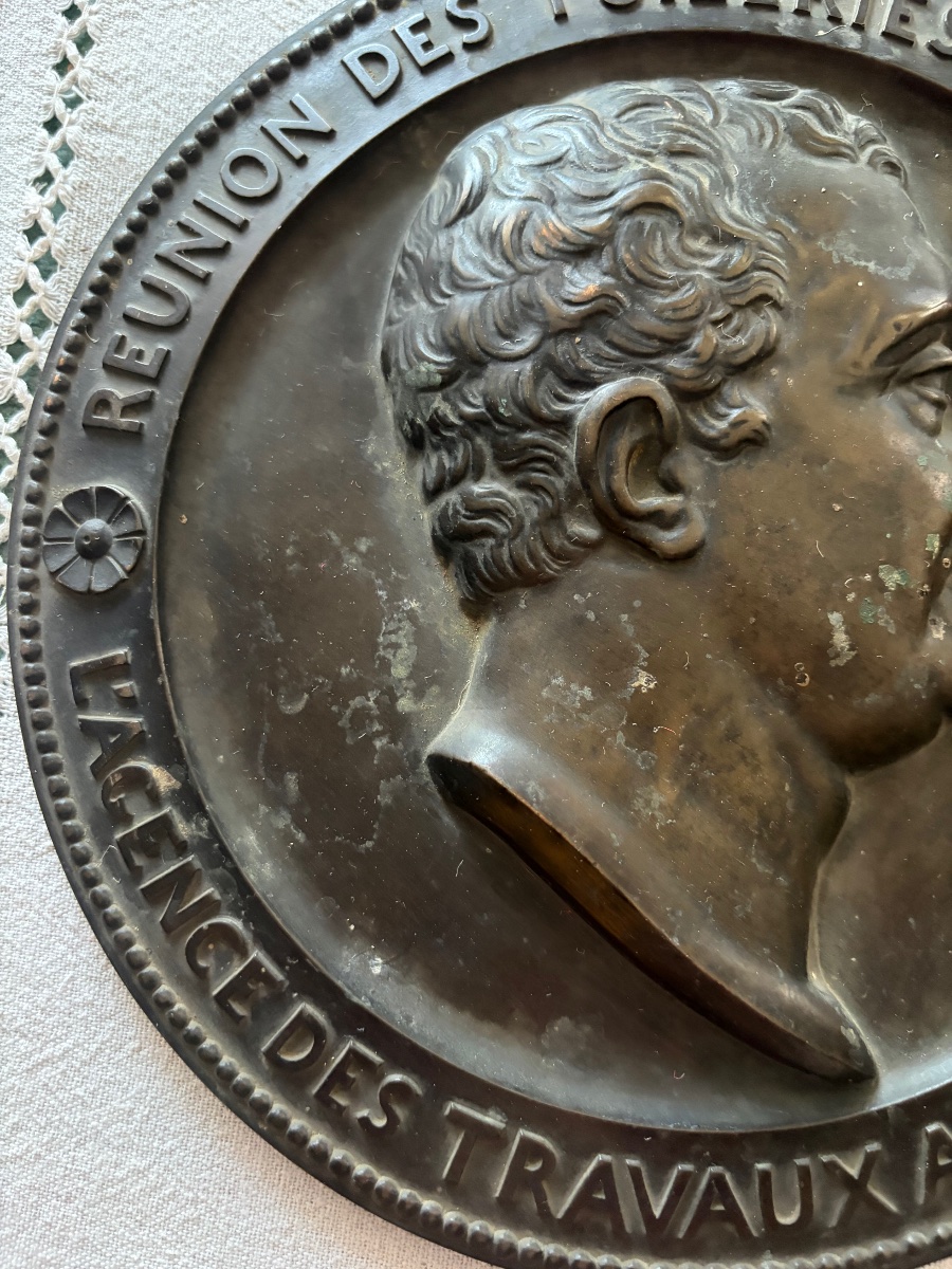 Bronze Medallion. Simart 1853-photo-3