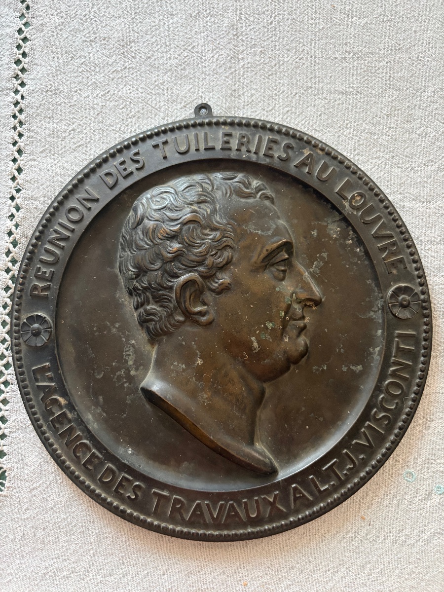 Bronze Medallion. Simart 1853