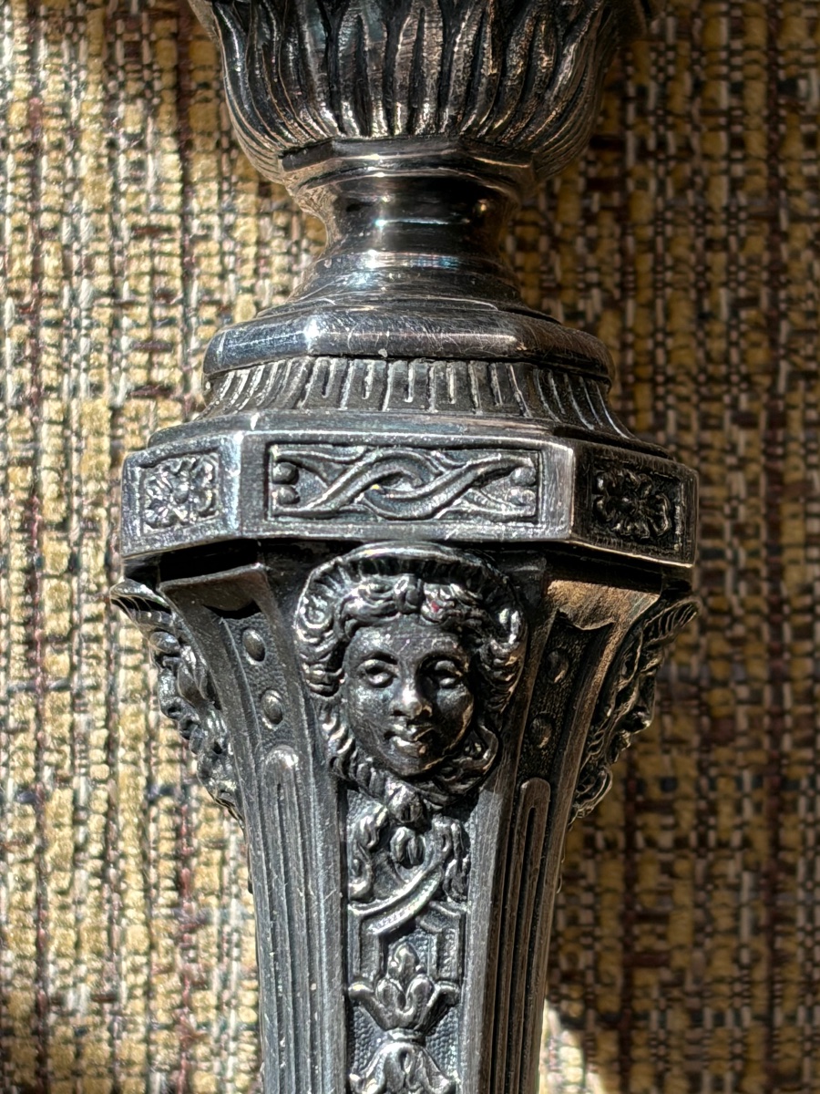 PAIRE DE BOUGEOIRS MODÈLE DUPÉRIER CHRISTOFLE-photo-3