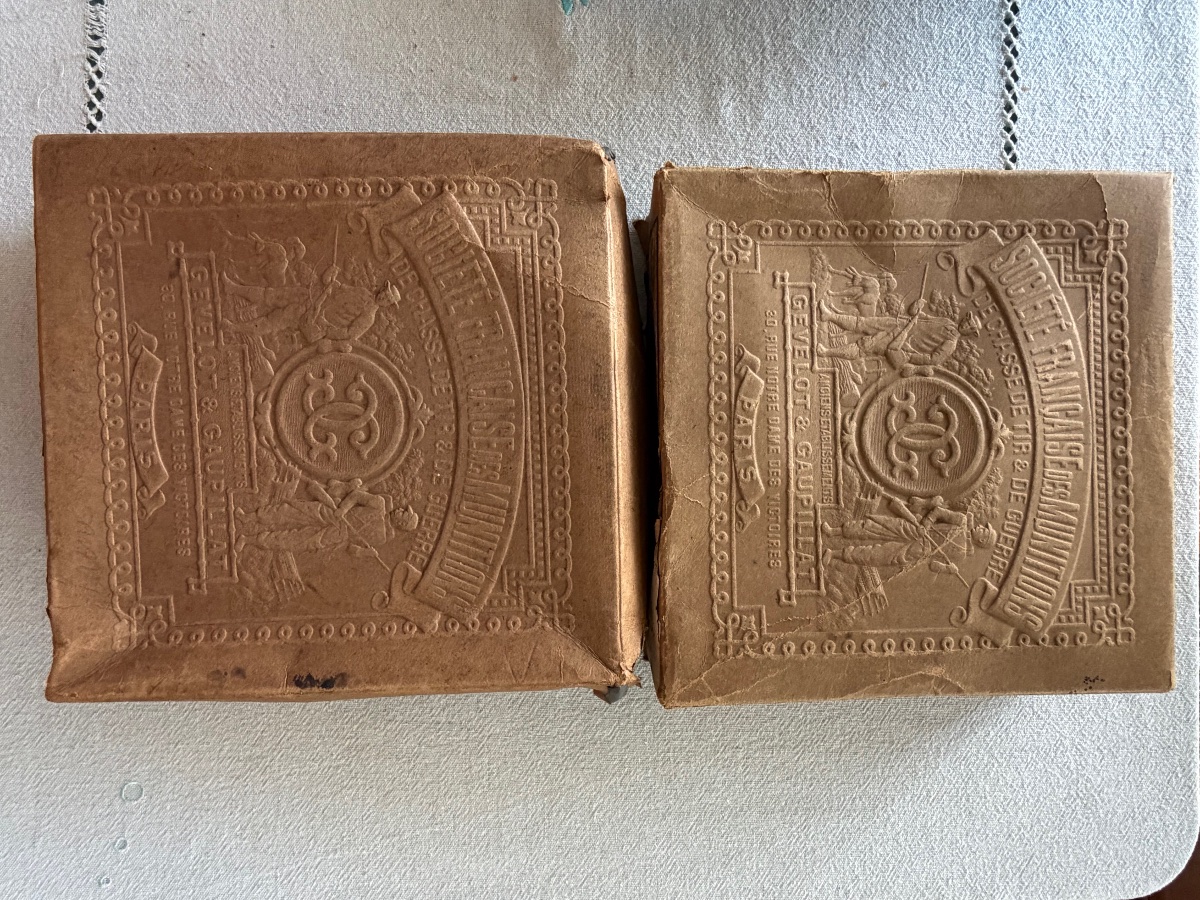 Deux boîte cartons cartouches Gevelot