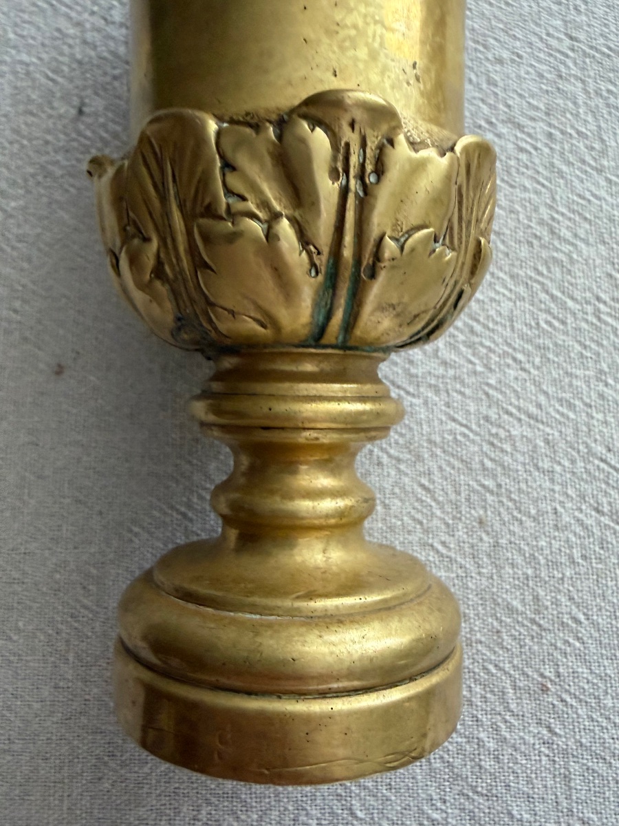 Large Gilded Bronze Staircase Finial - 19th Century-photo-3