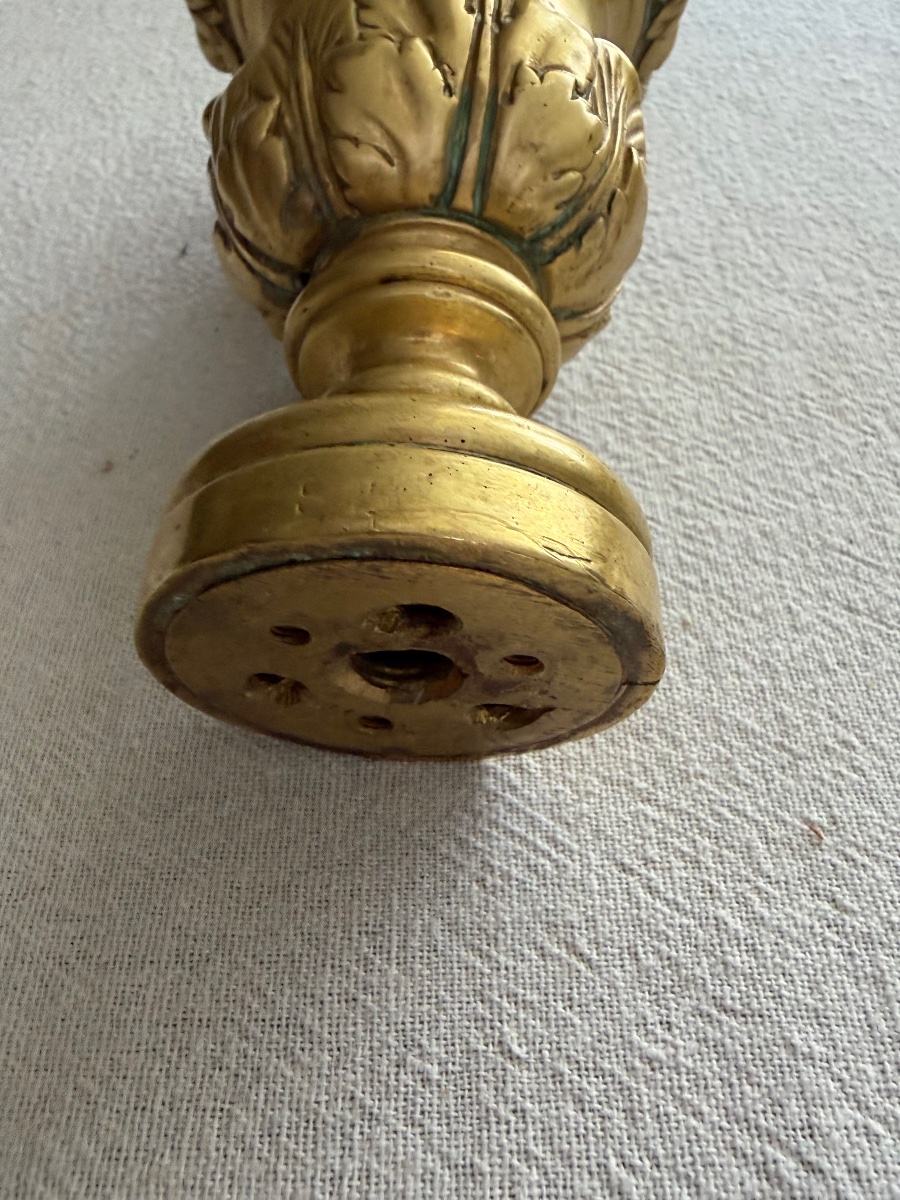 Large Gilded Bronze Staircase Finial - 19th Century-photo-2