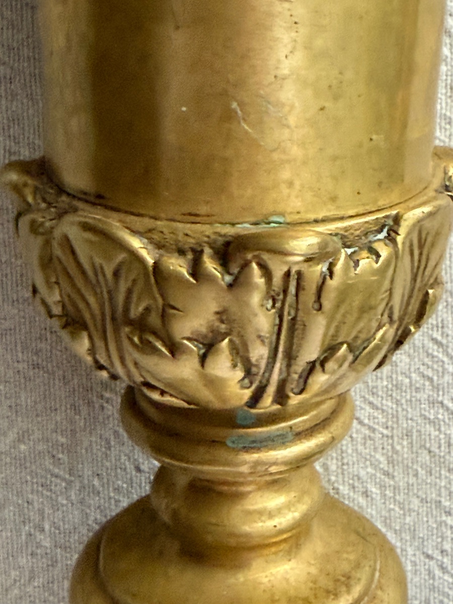 Large Gilded Bronze Staircase Finial - 19th Century-photo-4