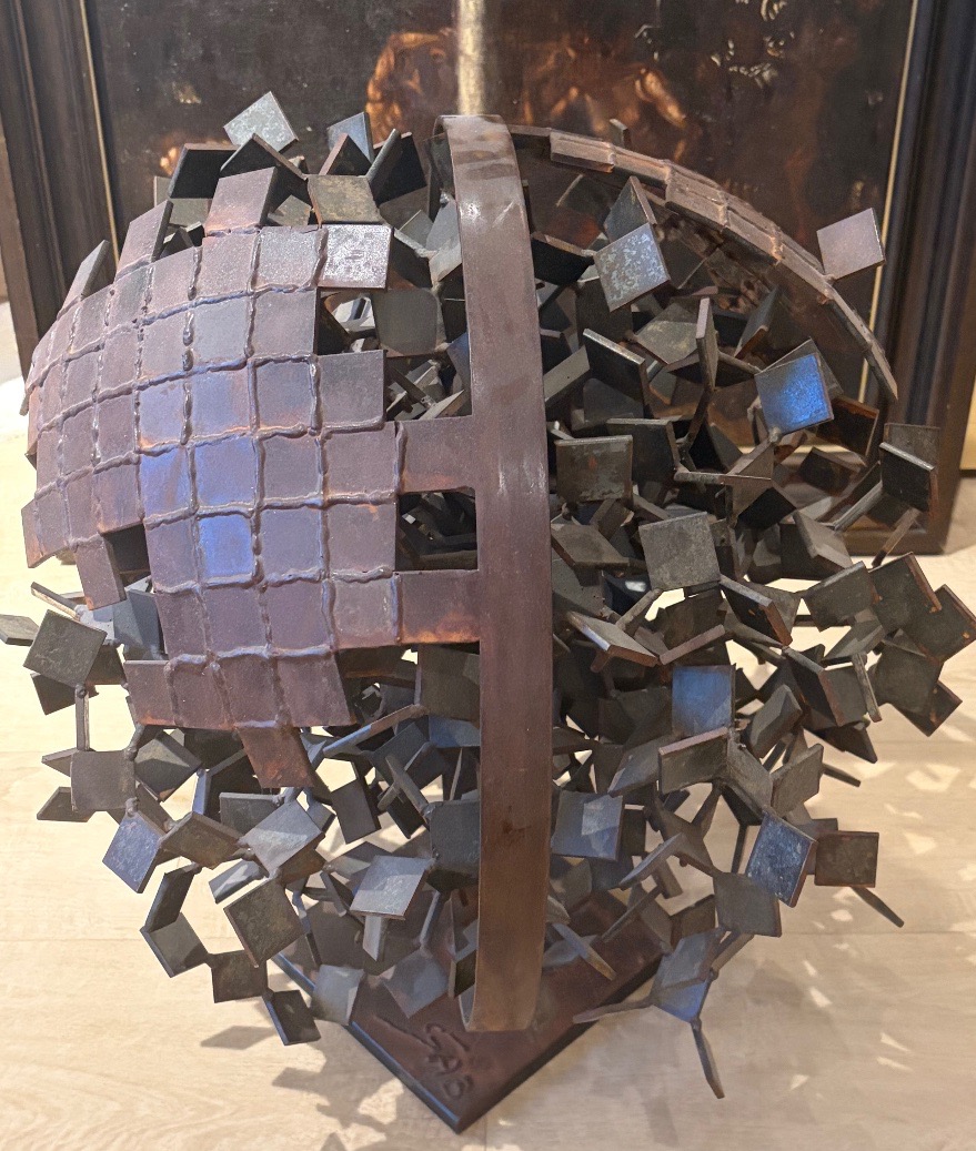 World Map Brutalist Sculpture. Signed Sab-photo-4