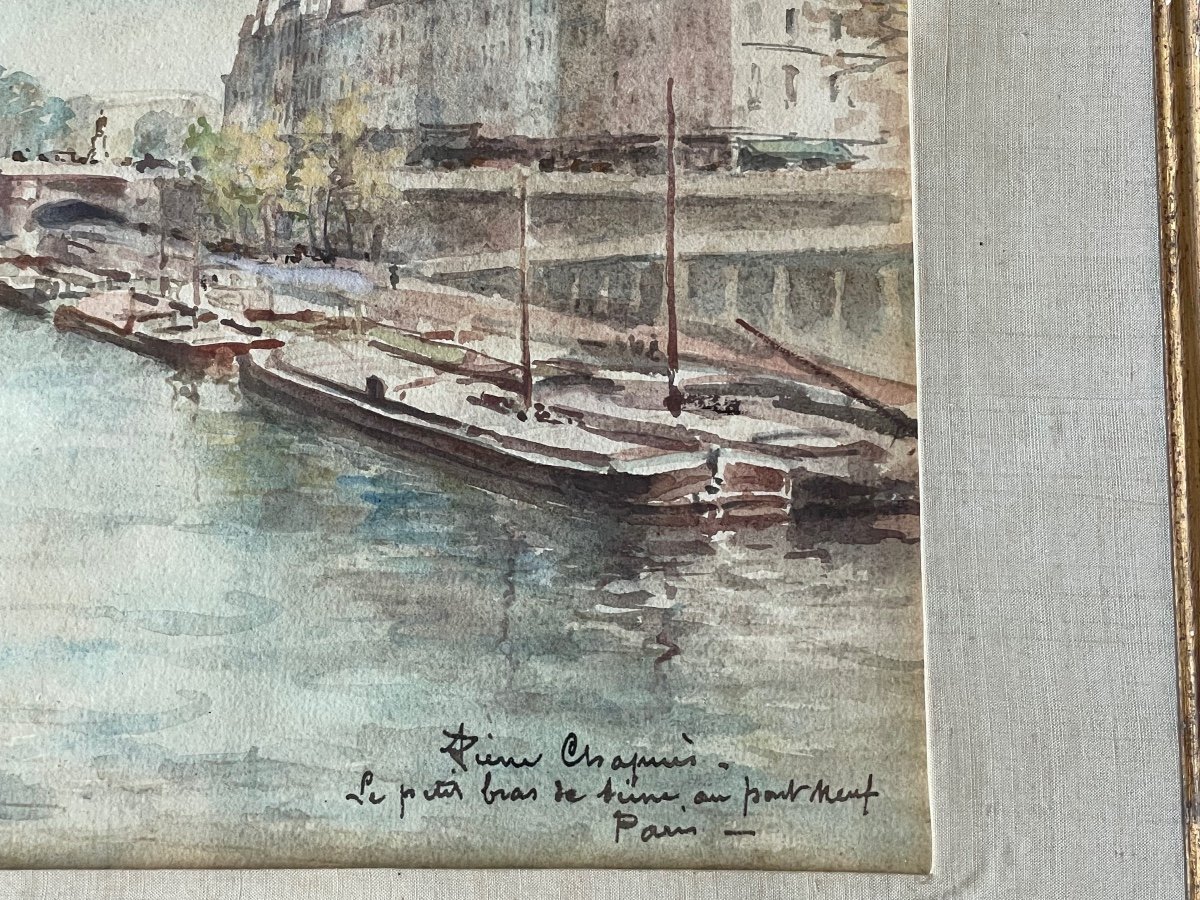 Pierre Chapuis  Bord De Seine Au Pont Neuf-photo-3