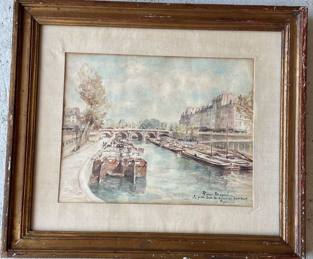 Pierre Chapuis  Bord De Seine Au Pont Neuf