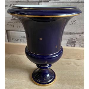 Sevres Medici Vase Blue Background