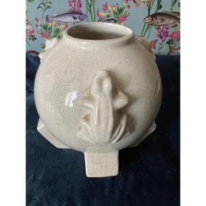 Elgé Vierzon Earthenware Ball-shaped Vase
