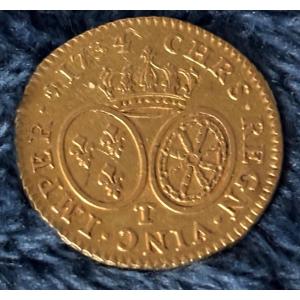 Pièce En Or Louis XV Aux écus Ovales 1734