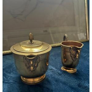 Swan Neck Teapot And Milk Jug - Empire Period
