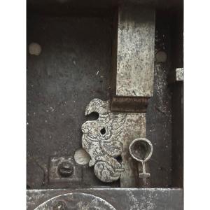 BELLE SERRURE EN FER FORGÉ Avec ses DEUX CLEFS 