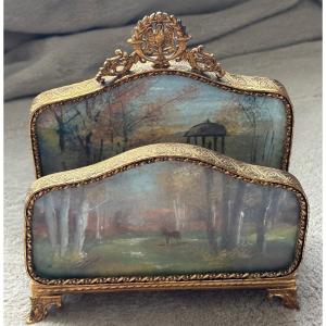 Mail Holder With Bronze Frame And Paint