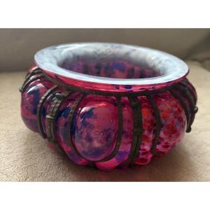 Coupe Art déco français de Daum Nancy et L. Majorelle