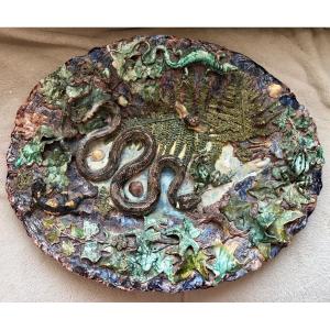 Grand plat suiveur palissy 