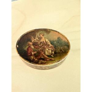 BOITE ARGENT ORNÉE D’UNE MINIATURE