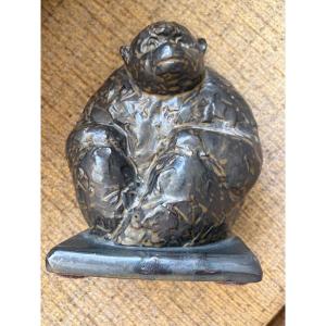 Bronze Ceramic Monkey