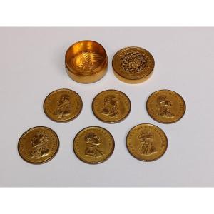 Six Tokens Decorated With English Military Naval Victories (1794-1816)