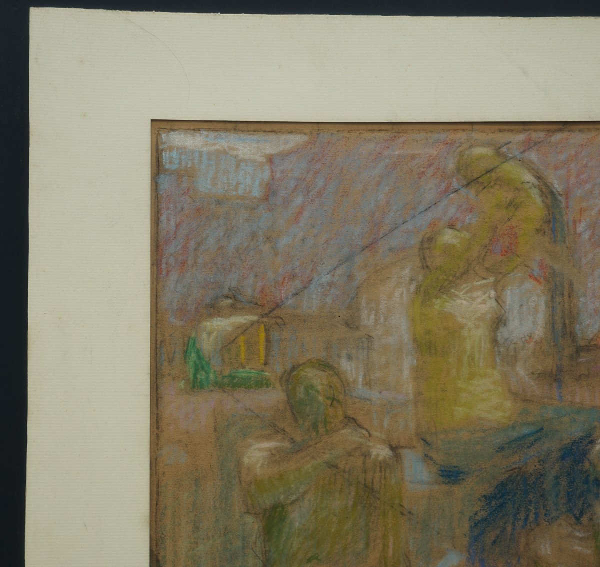 Charcoal Drawing Eugène Robert Poughéon 1886-1953 Surrealist-photo-3