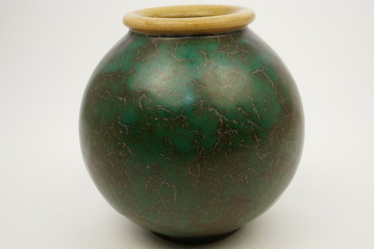 Louis Lourioux (1874-1930) Ceramic Stoneware Vase -photo-2