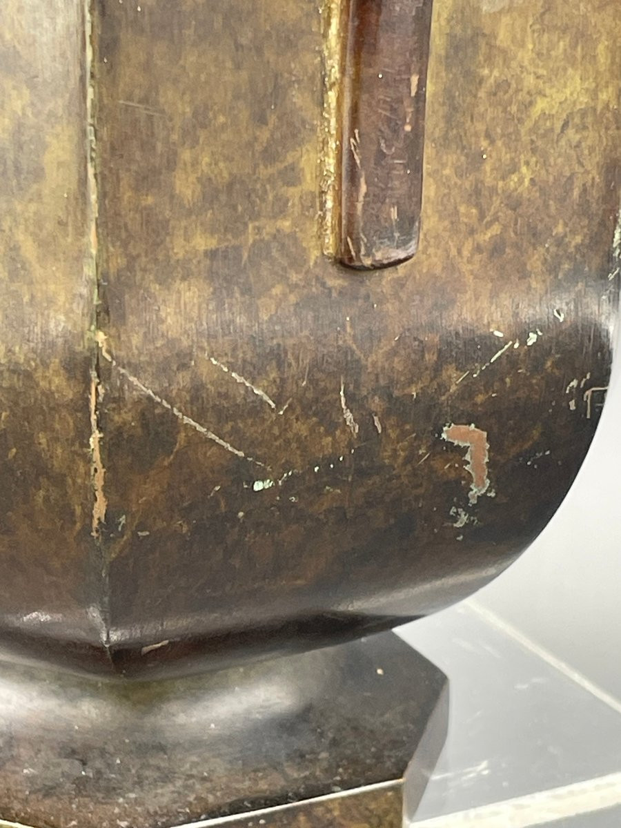 Large Art Deco Vase By Gab Guldsmedsaktiebolaget, Sweden -photo-3