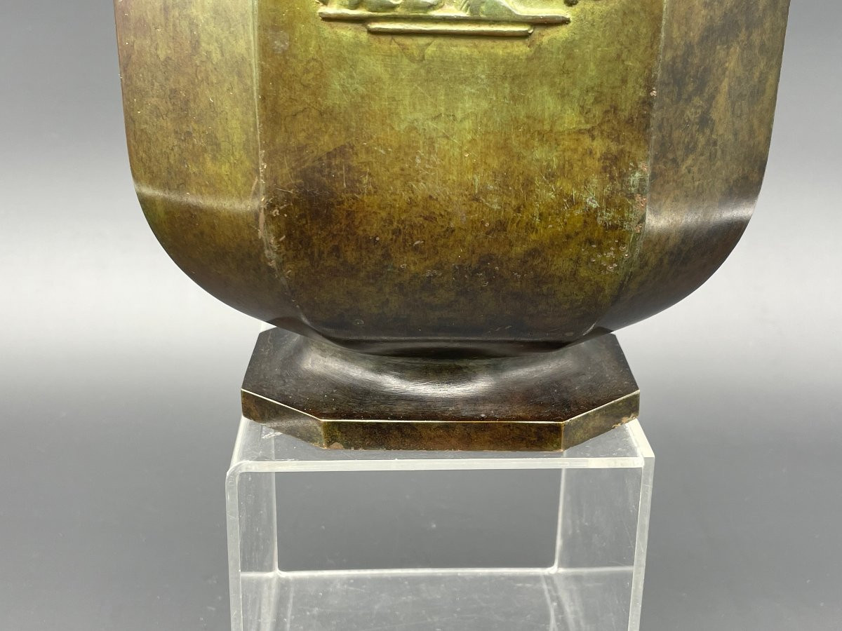 Large Art Deco Vase By Gab Guldsmedsaktiebolaget, Sweden -photo-3