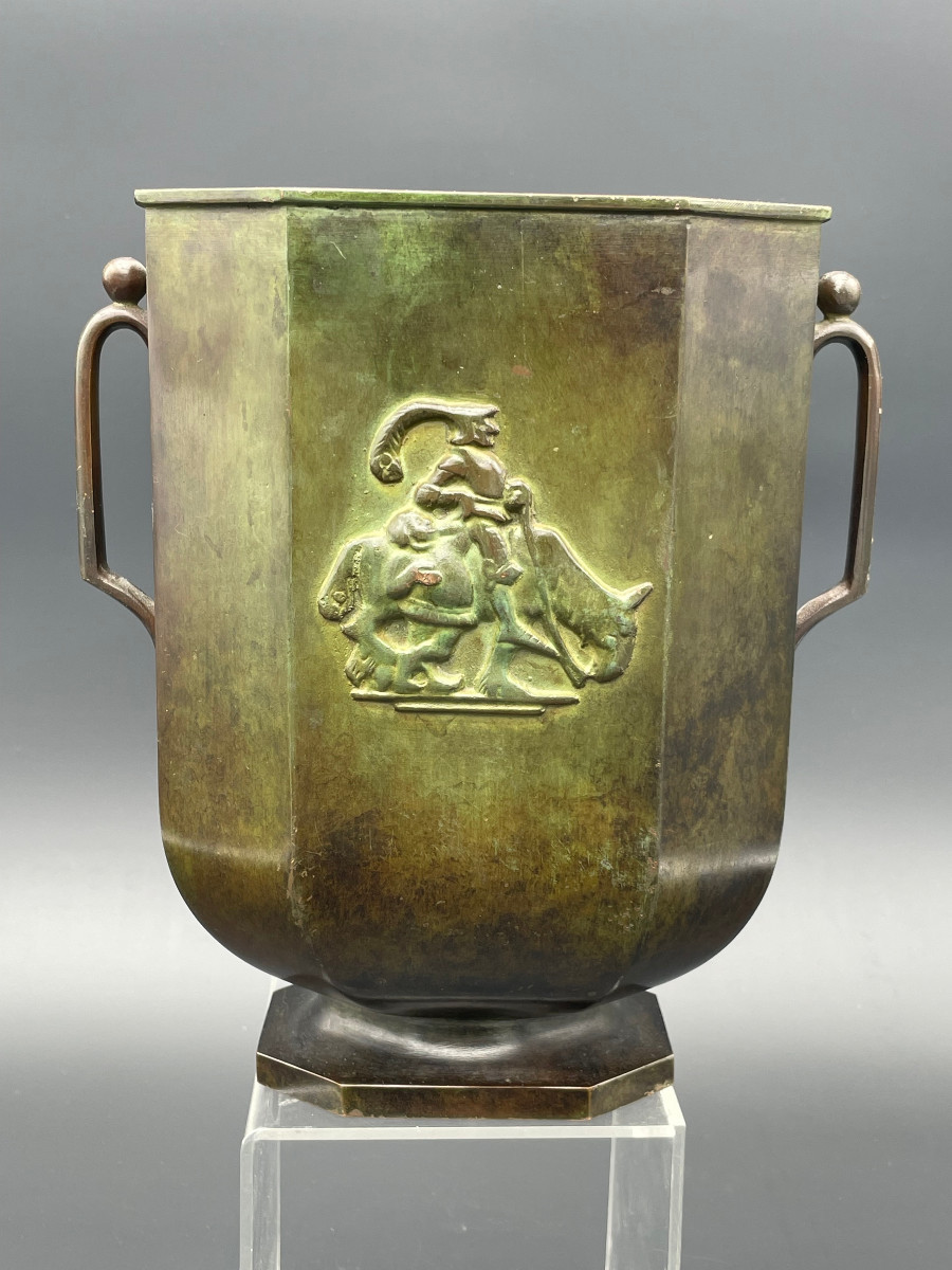 Large Art Deco Vase By Gab Guldsmedsaktiebolaget, Sweden 