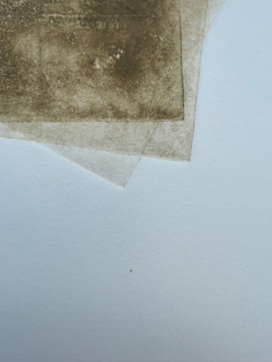 Pol Bury 1922-2005  Eau Forte Couleur 1972 non signée , Abstraction , abstrait -photo-1