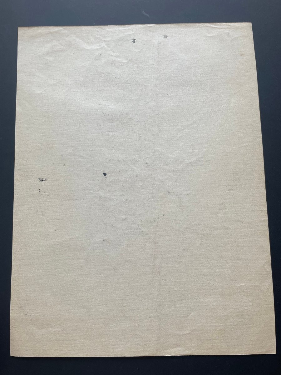 Encre de Chine sign&eacute;e Pol Bury  dat&eacute;e 49 , Abstraction Surr&eacute;alisme -photo-8