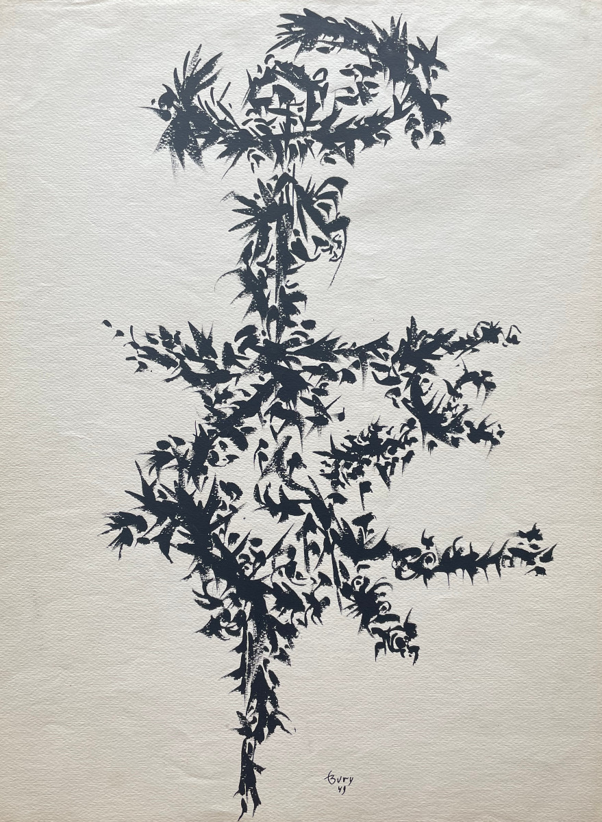 Encre de Chine sign&eacute;e Pol Bury  dat&eacute;e 49 , Abstraction Surr&eacute;alisme 