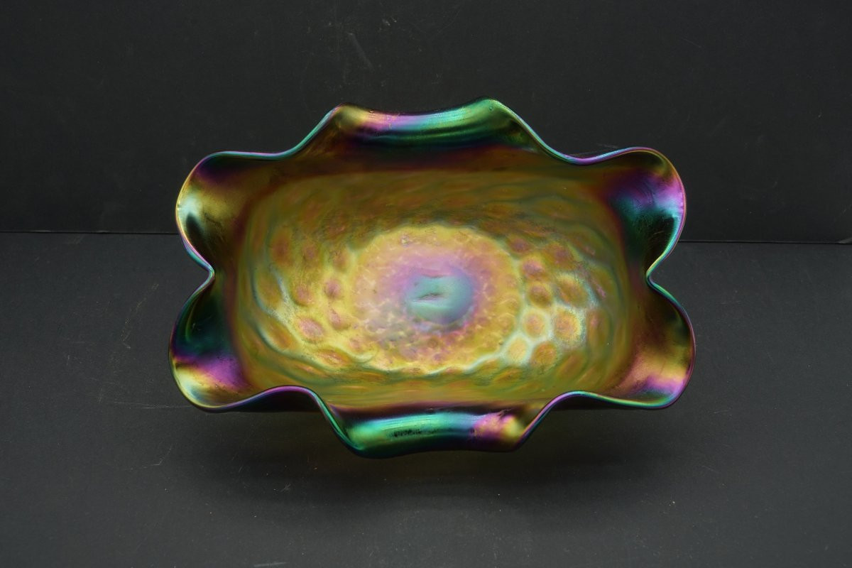 Bohemian Glass Vase, Johann Loetz Art Nouveau Glass-photo-3