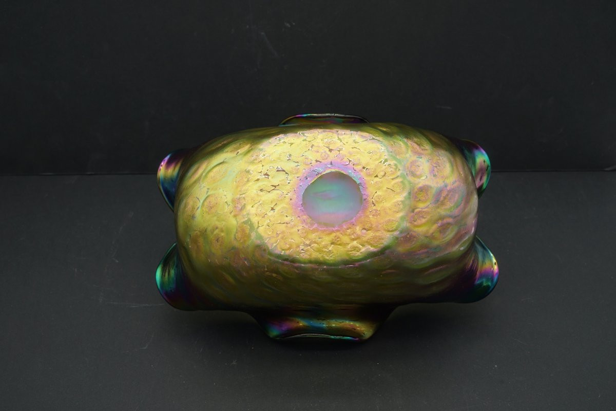 Bohemian Glass Vase, Johann Loetz Art Nouveau Glass-photo-5