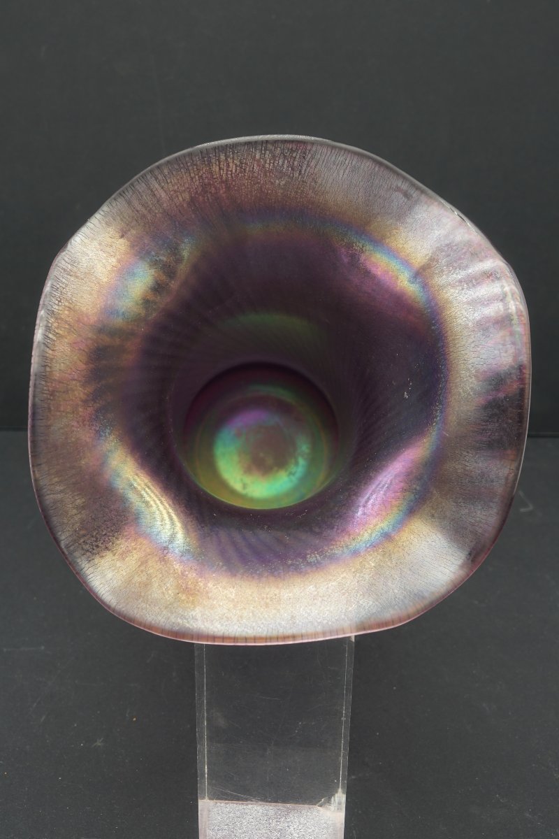 Vase  verrerie Bohème verre Johann Loetz art nouveau-photo-3