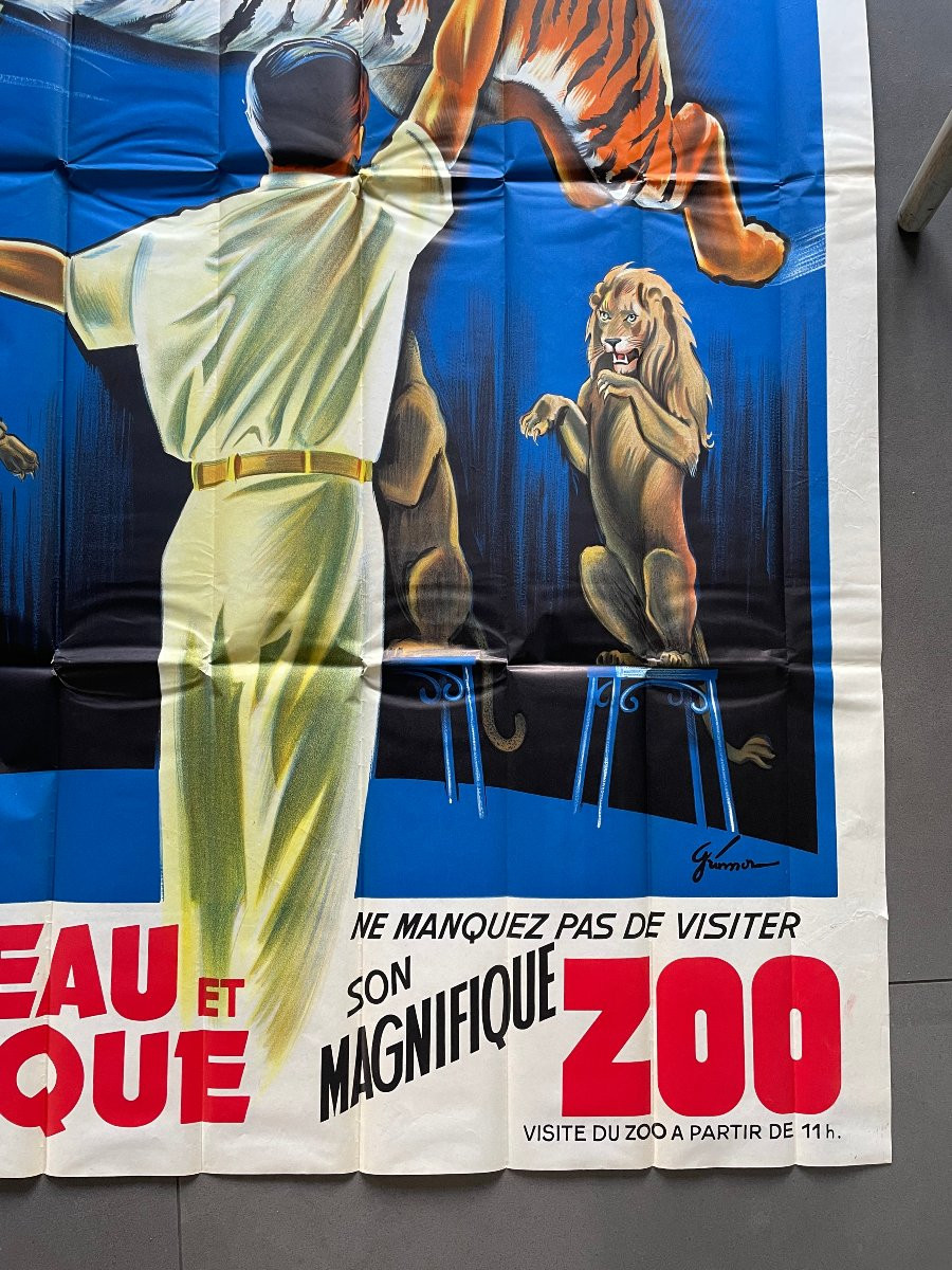 Grande affiche  160x120 cm Pinder tigres vers 1970-photo-3