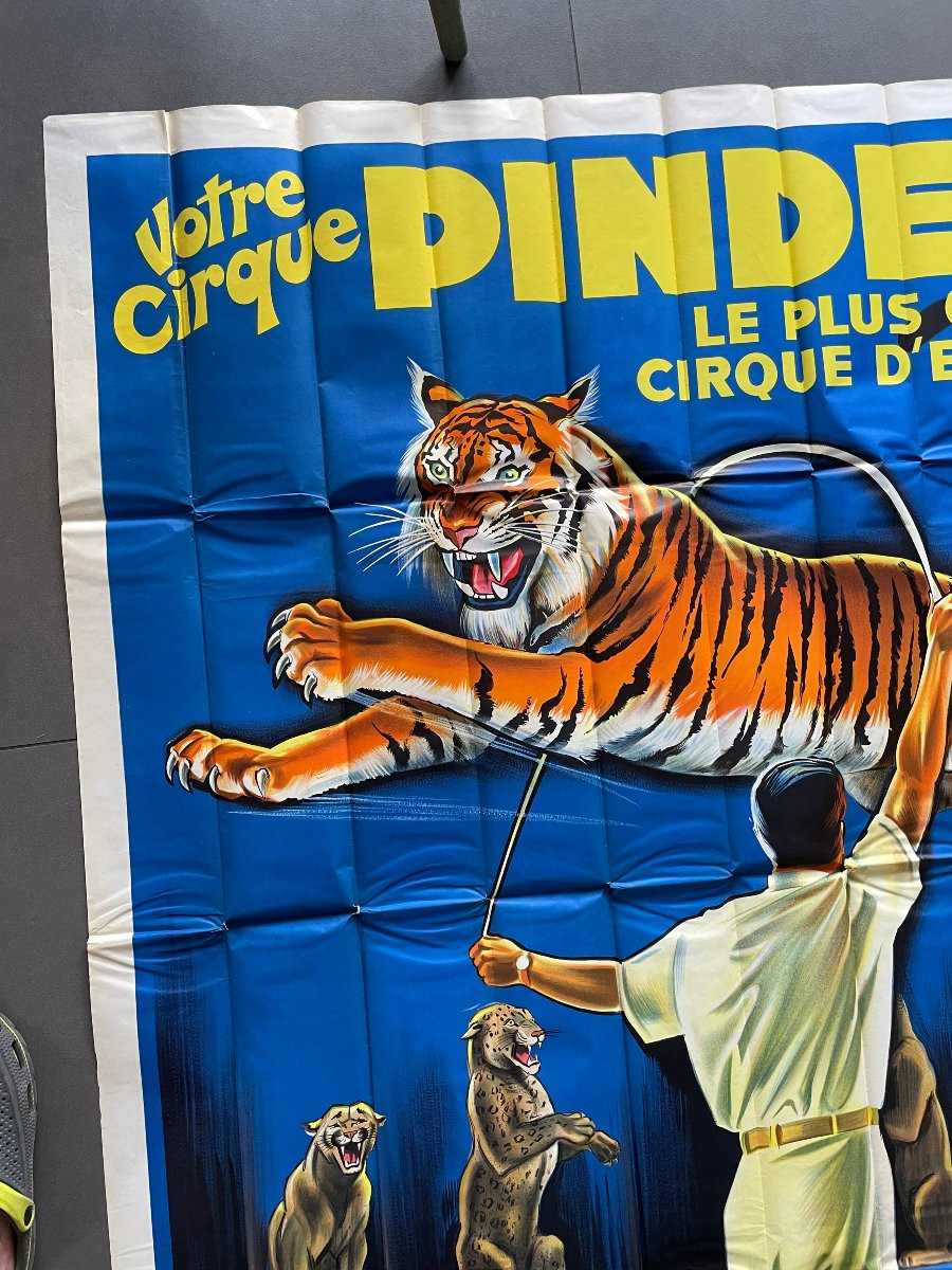 Grande affiche  160x120 cm Pinder tigres vers 1970-photo-5