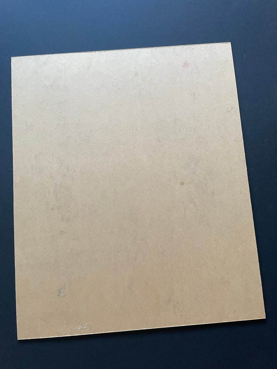 Abstract Composition 1960 Charcoal Pastel Signed Luis Moyano 1929-1965-photo-6