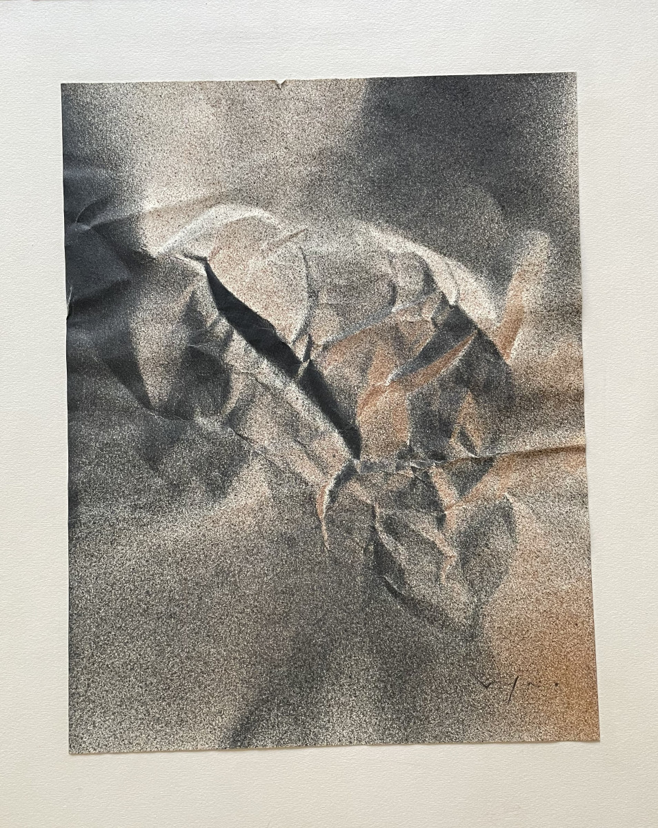 Abstract Composition 1960 Charcoal Pastel Signed Luis Moyano 1929-1965
