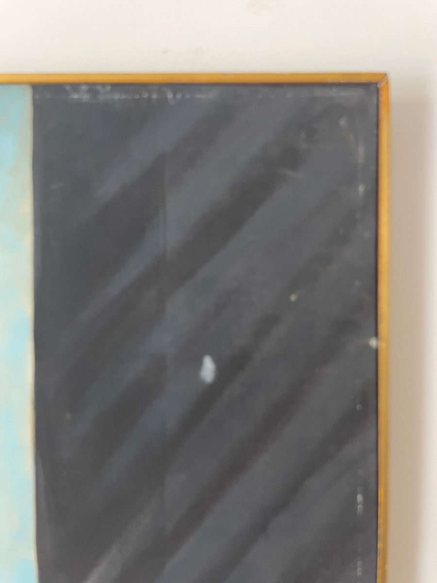 Oil On Canvas Surrealism, Spatialism, Abstract Painting 1963 Cesare Peverelli 1922-2000 -photo-5