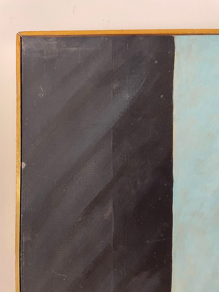 Oil On Canvas Surrealism, Spatialism, Abstract Painting 1963 Cesare Peverelli 1922-2000 -photo-6