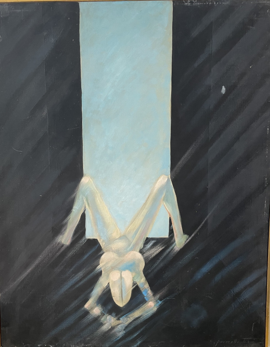Oil On Canvas Surrealism, Spatialism, Abstract Painting 1963 Cesare Peverelli 1922-2000 