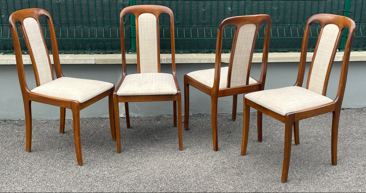 4 chaises vintages  Design Scandinave années 70  
