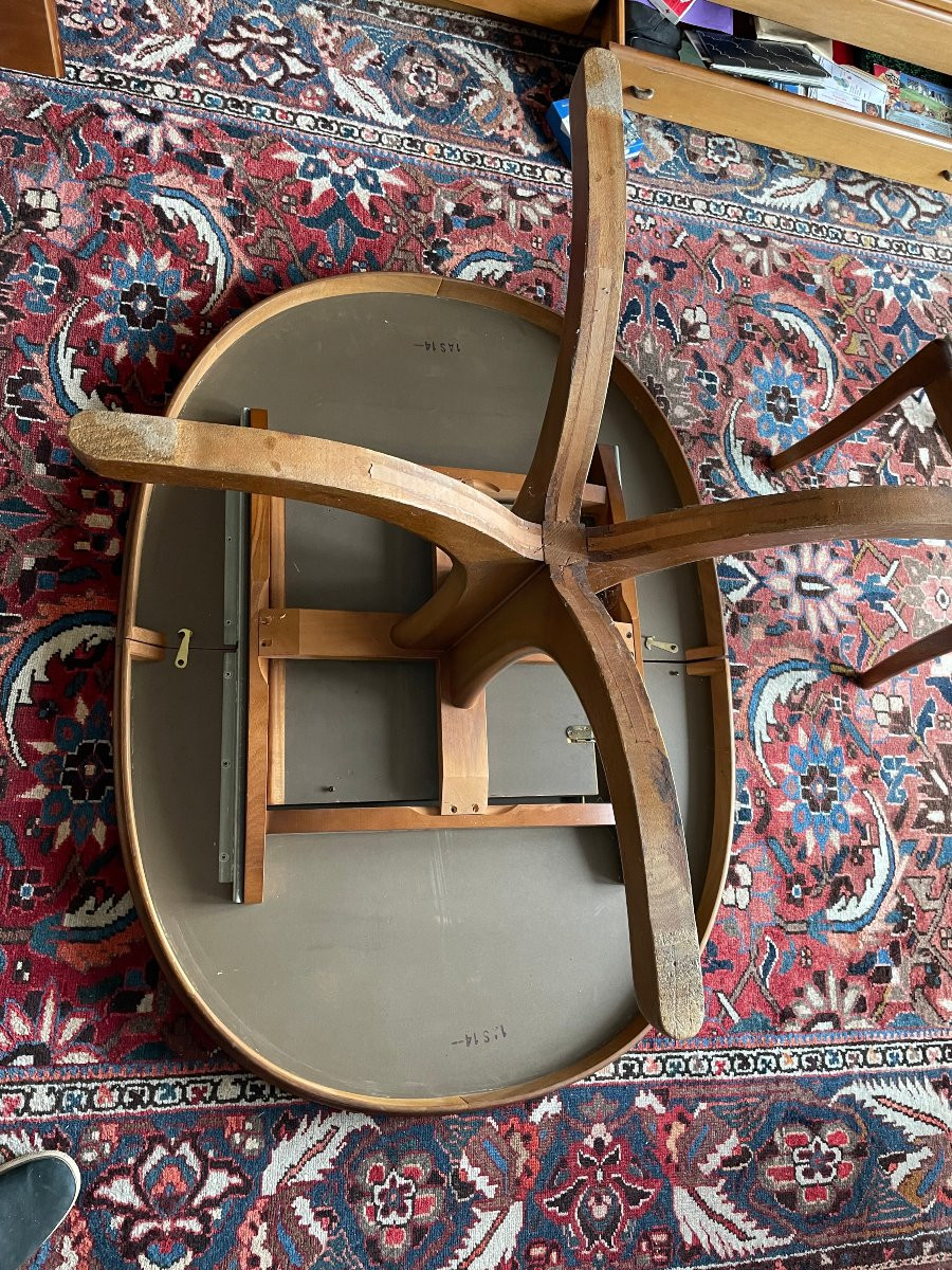Table vintage,Design Scandinave années 70 . 6 a 8 places -photo-3