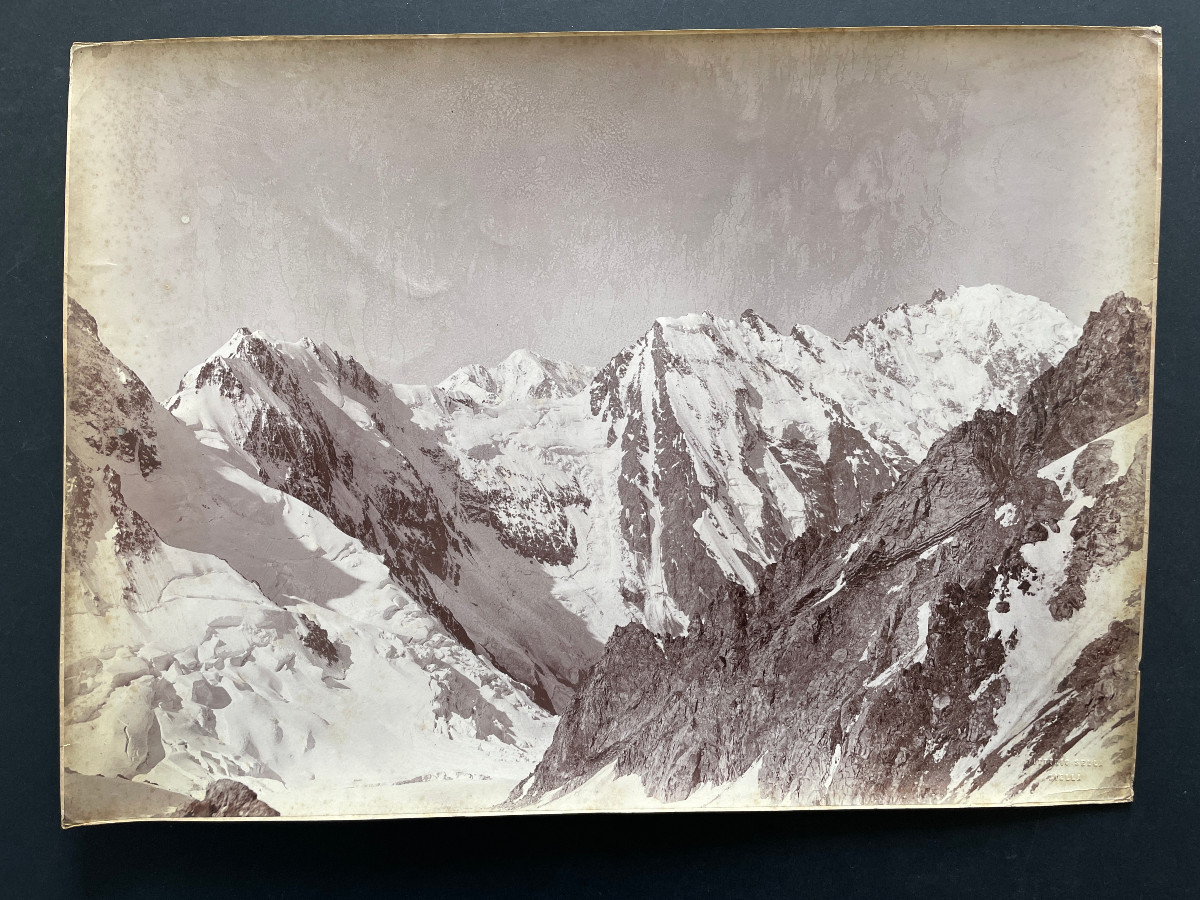 Photo original 1890 Montagne du Caucase Vittorio Sella