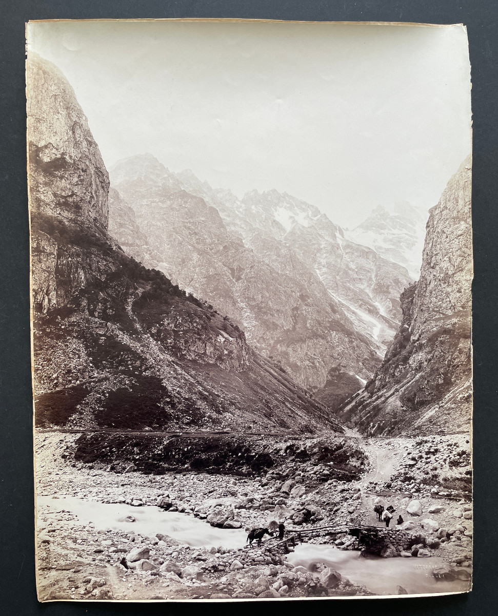  Photo original 1890 Montagne du Caucase Vittorio Sella