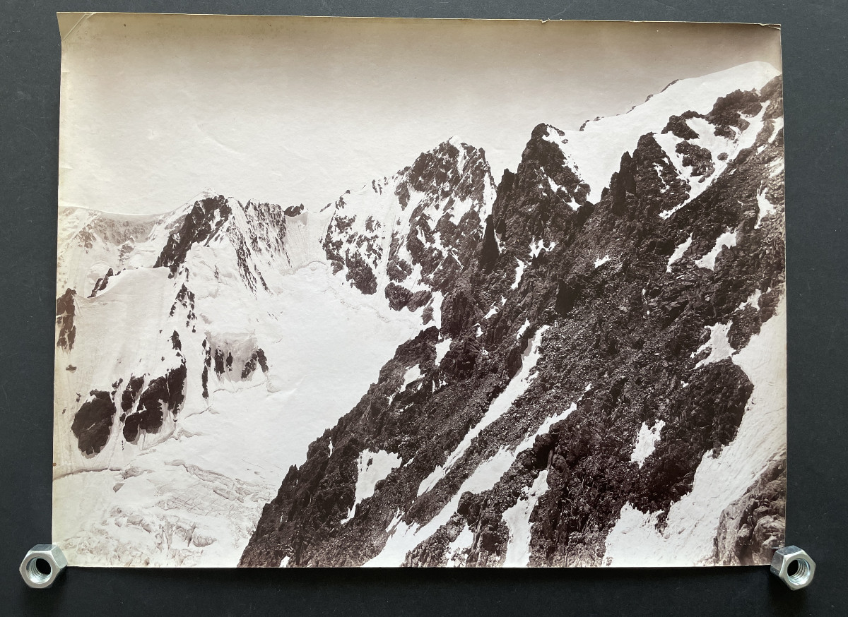 Photo original 1890 Montagne du  Caucase Vittorio Sella