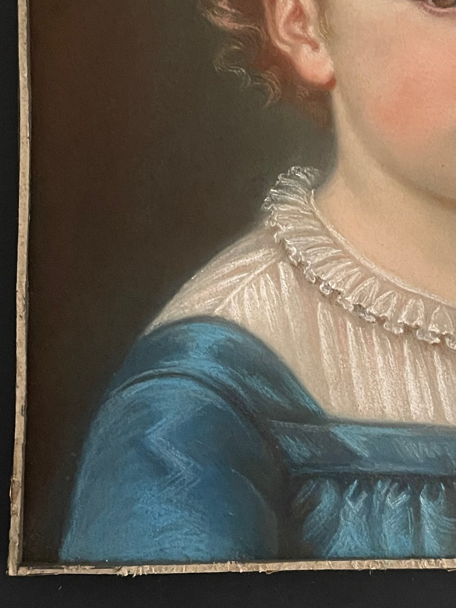 Tableau ancien portrait  Signé LEMOINE-photo-5