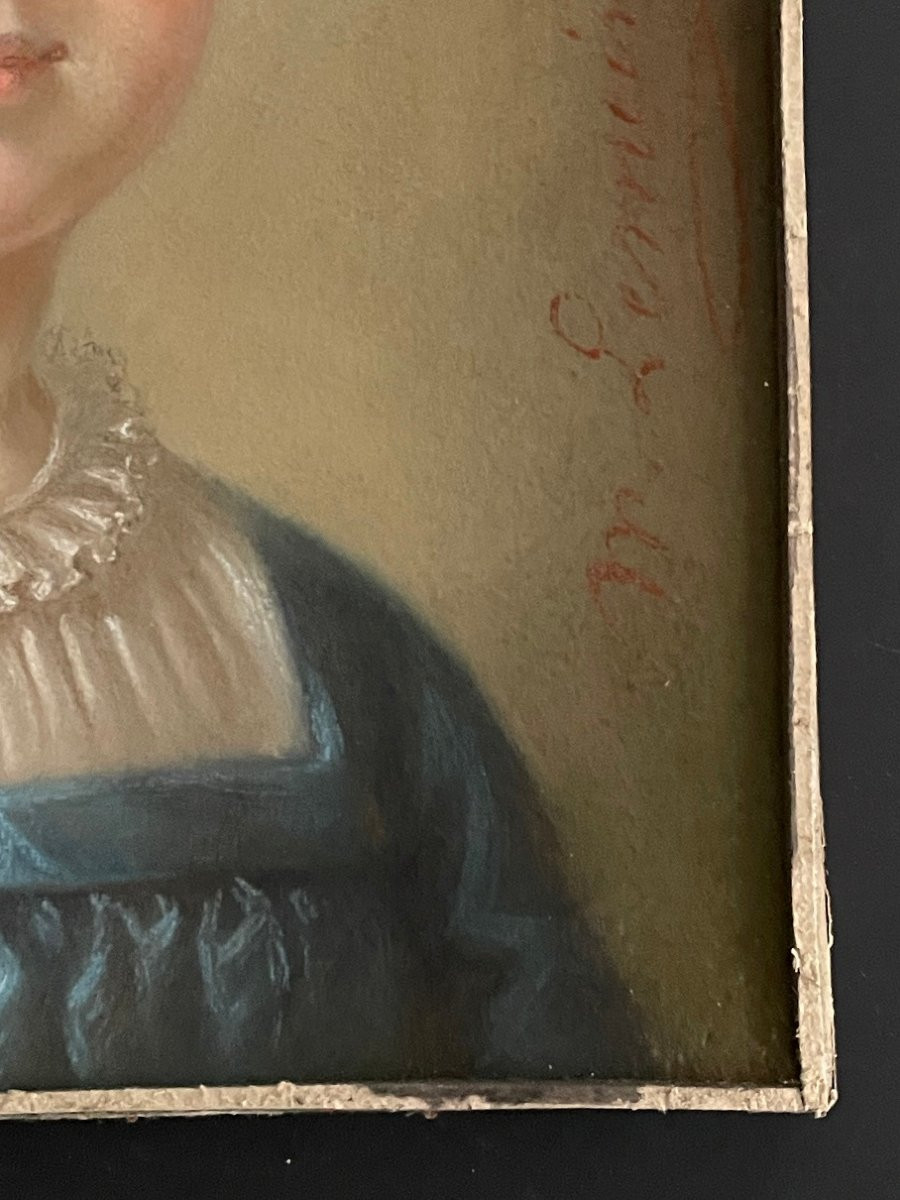Tableau ancien portrait  Signé LEMOINE-photo-6
